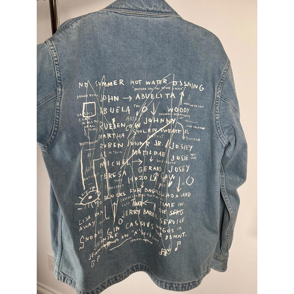 Rome Pays Off Basquiat Exhibit Denim Jacket Size L Los Angeles